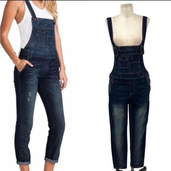 Free People Denim - Free People Washed Denim Overalls